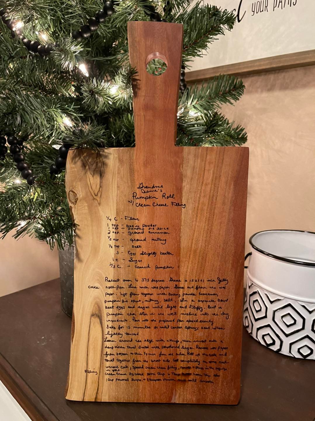 Custom Engraved Recipe Board